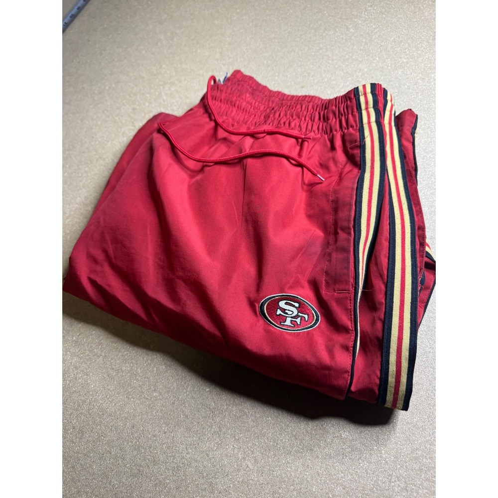Vintage Reebok NFL San Francisco 49ers Red Track Pants Mens 2XL Windbreaker